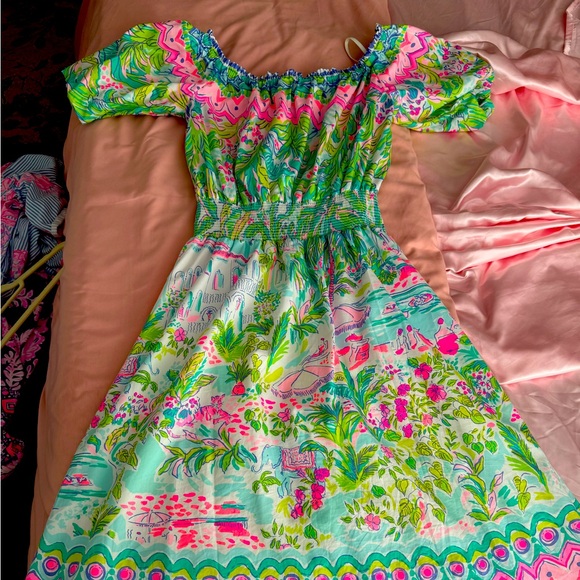 Lilly Pulitzer Off Shoulder Dress - Picture 1 of 2